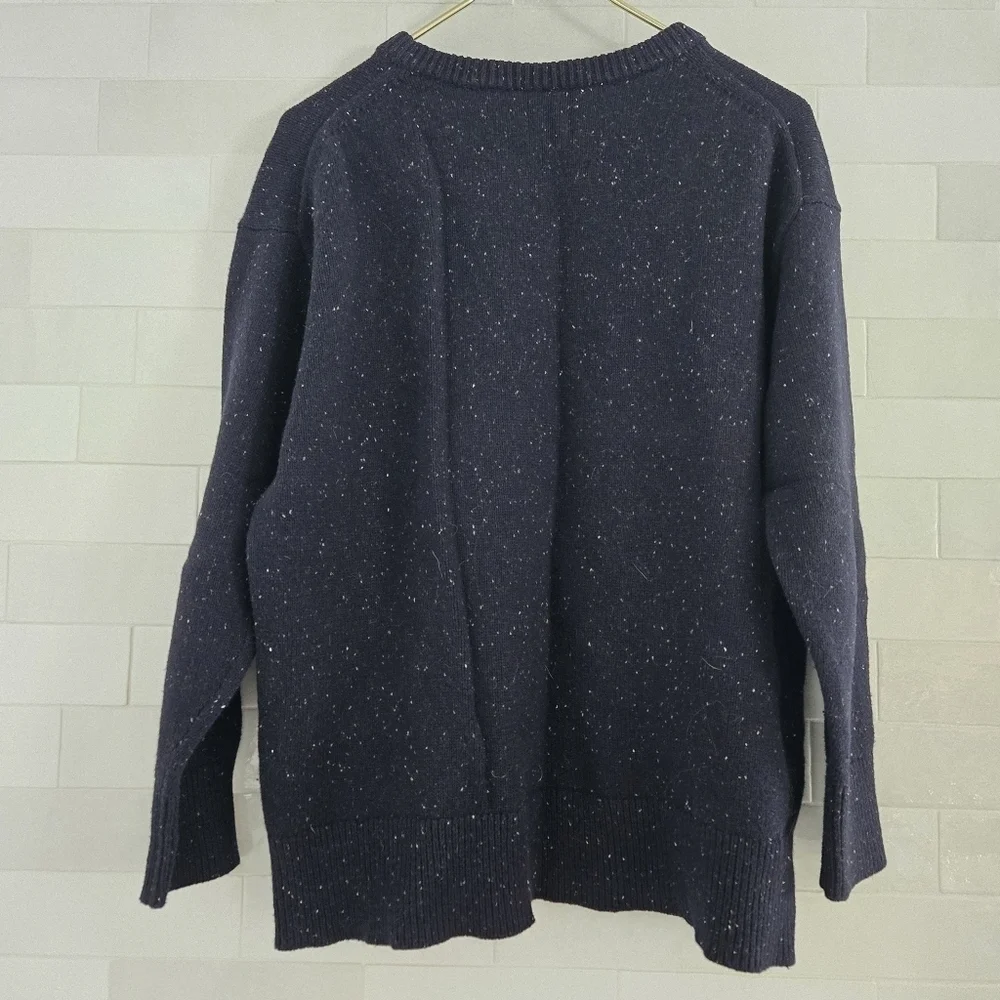 North Face Wool Blend Crestview Crew Neck Sweater Aviator Navy Women's Size XL